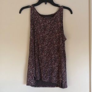 American Eagle Brown and Pink Floral Tank Top!